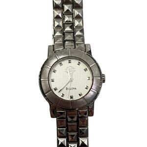 Bulova Harley Davidson Silver Wristwatch As Is Not Running No Battery GS